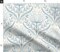 Floral Blue Damask Scandi Folk Flower Botanical Vine Calm Serene Vintage Art Custom Printed Fabric by Spoonflower Various Fabrics by the Yard or Fat Quarter
